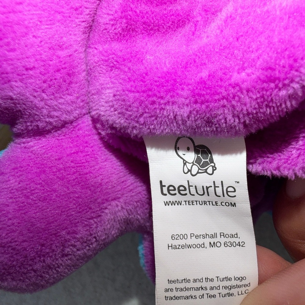 TeeTurtle Reversible Mood Octopus Plush Blue Purple Flip Stuffed Animal - Picture 5 of 7